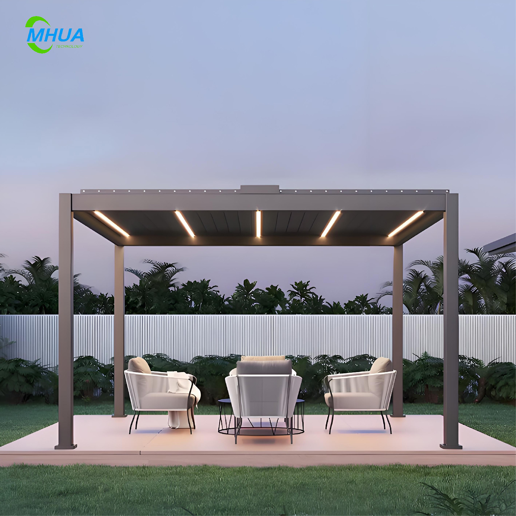 Easily Assembled Porch Patio Terrace Carport Gazebo Pergola Awning Aluminum Aluminium Outdoor Canopy - Image 4