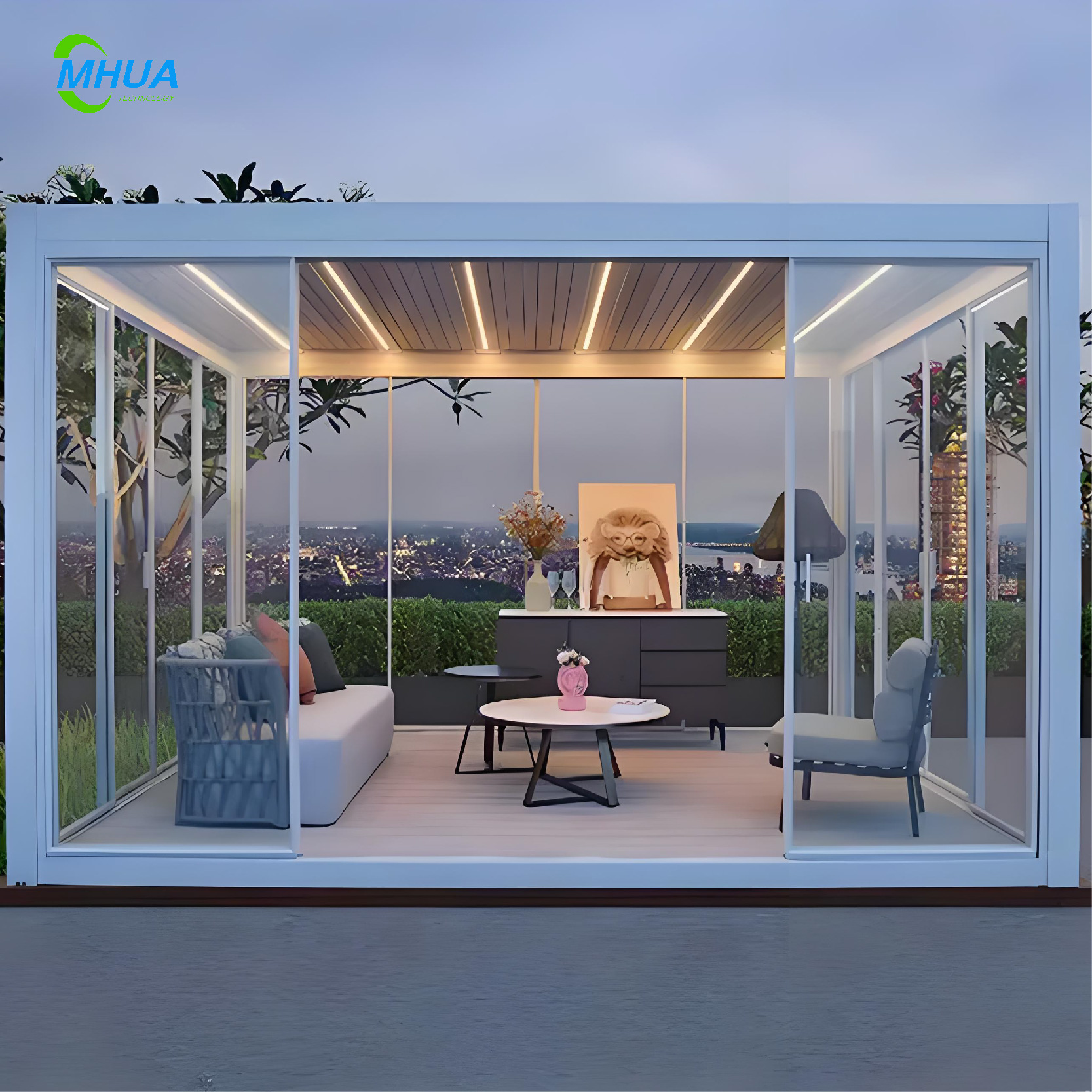 Easily Assembled Porch Patio Terrace Carport Gazebo Pergola Awning Aluminum Aluminium Outdoor Canopy - Image 2