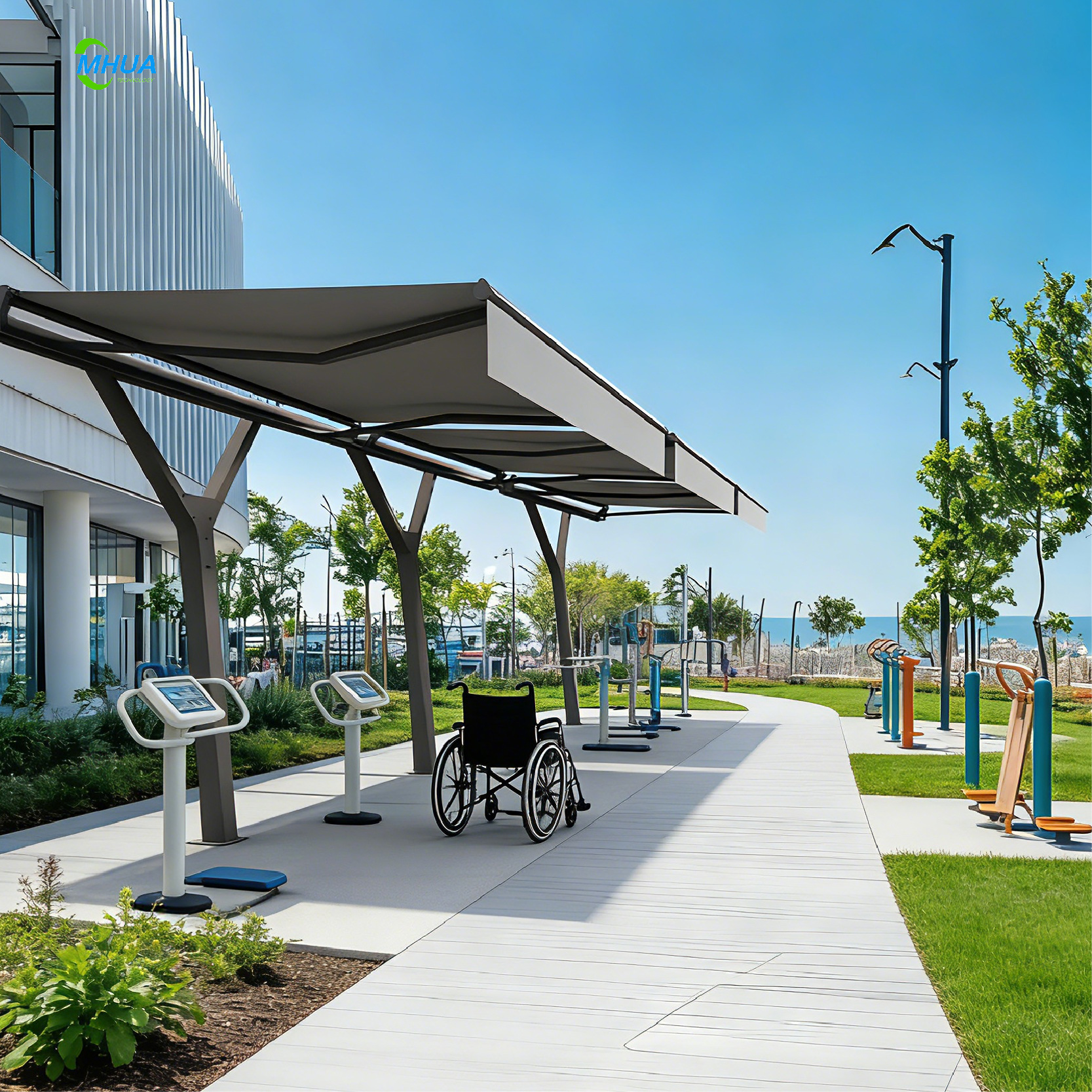 Retractable Roof Awning Outdoor Y Style Motorized Waterproof Pavilion Shade Supplier for Patio and Restaurants - Image 4