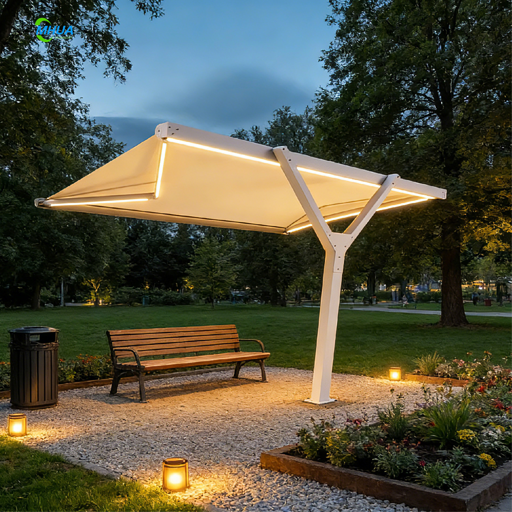 Retractable Roof Awning Outdoor Y Style Motorized Waterproof Pavilion Shade Supplier for Patio and Restaurants - Image 6