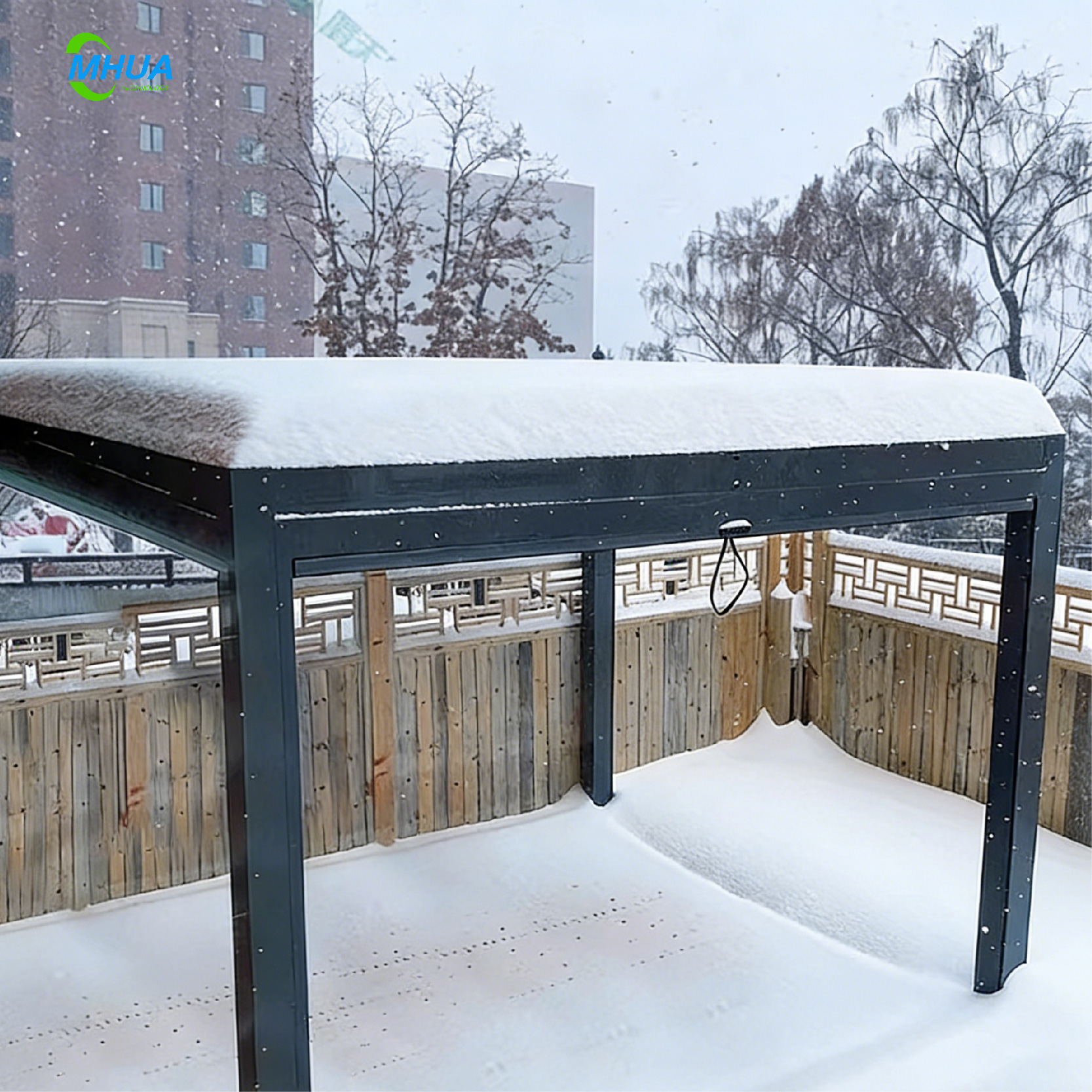 Luxury Garden Gazebo Motorized Bioclimatic Aluminum Patio Roof Outdoor Louvered Aluminium Pergola - Image 2