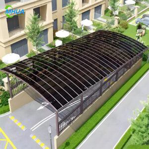 Aluminum and Panel Outdoor Car Parking Canopy Shed Carport Elegant and Luxury Style