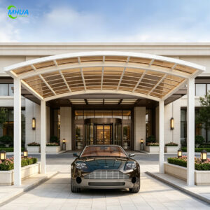 Strong Aluminum Structure Carport Free Standing Polycarbonate Roofing Car Parking Tent Metal Frame Canopy